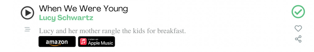 When We Were Young by Lucy Schwartz